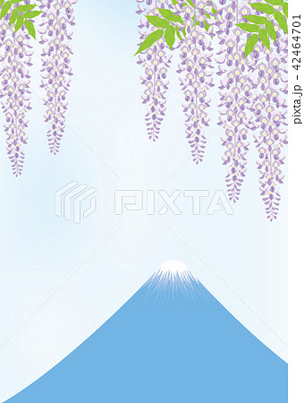 藤の花と富士山の背景素材 和風イメージ のイラスト素材 藤の花と富士山の背景素材 和風イメージ のイラスト素材