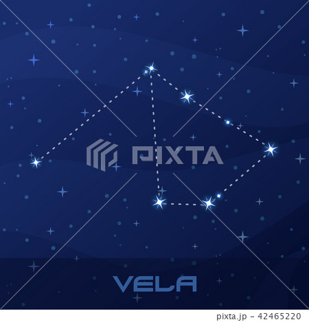 Constellation Vela, Sails, night star sky Constellation Vela, Sails, night star sky 42465220
