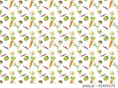 人参をはじめとした野菜たち 壁紙のイラスト素材 42465270 Pixta