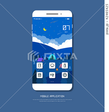 デザイン アプリケーション 携帯電話のイラスト素材