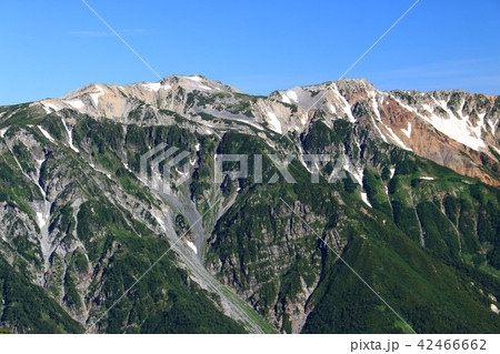 北アルプス 水晶岳山頂への道 薬師岳の眺望 北アルプス 水晶岳山頂への道 薬師岳の眺望 42466662