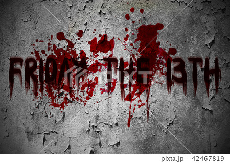 Friday the 13th horror scary grunge blood text 42467819