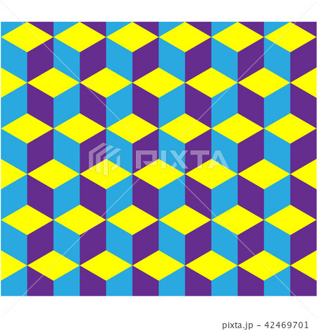 Seamless blocks - colourful optical illusion 42469701