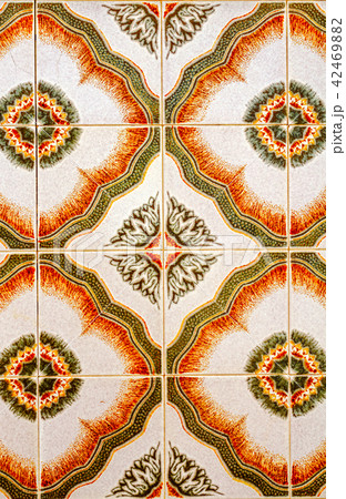 Traditional ornamental Spanish decorative tiles 42469882
