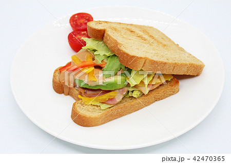 ふすまパンのサンドイッチ ふすまパンのサンドイッチ 42470365