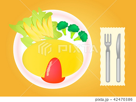 料理・朝食 (オムレツ AI/EPS) 料理・朝食 (オムレツ AI/EPS) 42470386