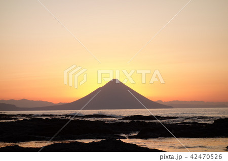 開聞岳　池田湖　かいもんだけ　旅行　指宿　南九州　雲 42470526