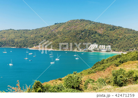 View on Nai Harn bay beach beach at Rawai area on View on Nai Harn bay beach beach at Rawai area on 42471259