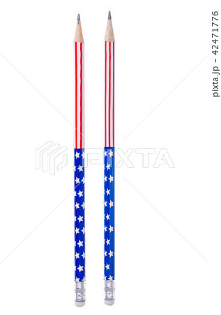 School pencils with American symbols School pencils with American symbols 42471776