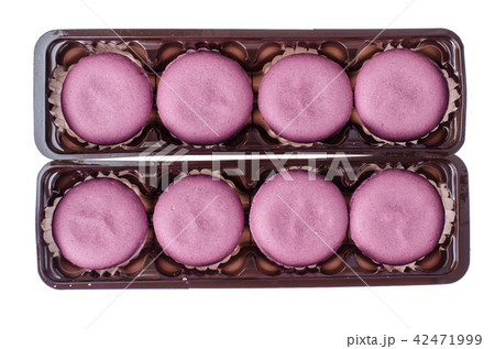 Delicate crumbly delightful purple macaroons 42471999
