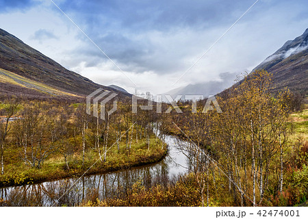 Beautiful mountain and water landscape, Norway Beautiful mountain and water landscape, Norway 42474001