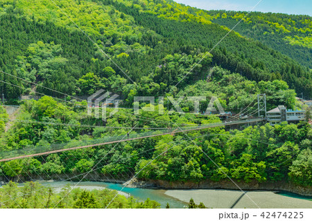 奈良県十津川村　谷瀬の吊り橋 42474225