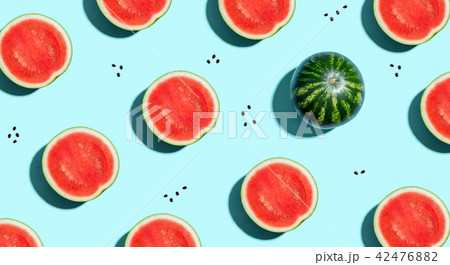 One out unique watermelons arranged One out unique watermelons arranged 42476882