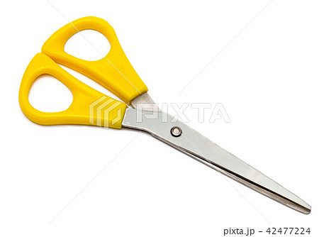 Yellow Scissor isolated on white 42477224