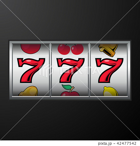 Slot machine with number seven - jackpot 42477542