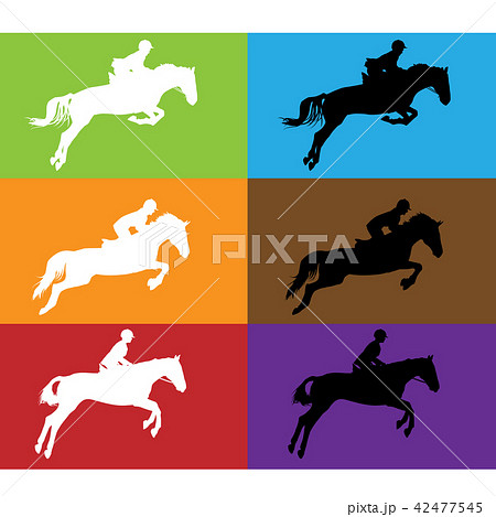 Horse race - running horses with jockey Horse race - running horses with jockey 42477545