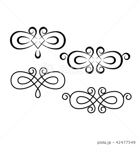 Decorative ornament with swirl design elements Decorative ornament with swirl design elements 42477549