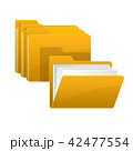 Open folder icon with document inside 42477554