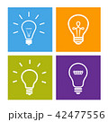 Set of electric light bulb icons - idea sign 42477556