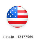 Round badge with USA flag on white background 42477569