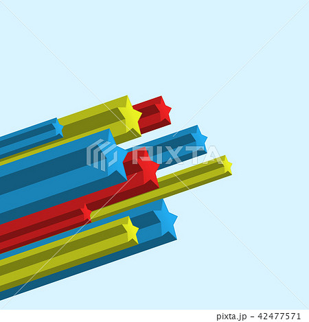 Colourful stars flow on cyan background 42477571