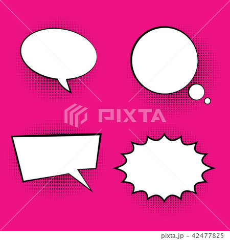 pop art colored speech bubbles  42477825