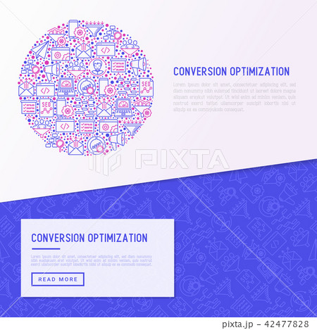 Conversion optimization concept in circle Conversion optimization concept in circle 42477828