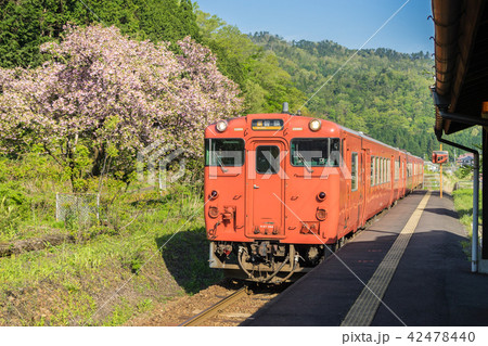 因美線、因幡社駅に汽車到着(鳥取県鳥取市用瀬町宮原)※作品コメント欄に撮影位置あり 因美線、因幡社駅に汽車到着(鳥取県鳥取市用瀬町宮原)※作品コメント欄に撮影位置あり 42478440
