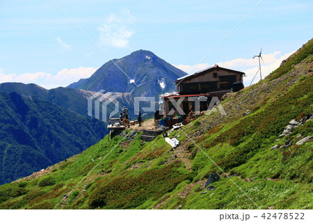 北アルプス 水晶岳山頂への道 水晶小屋と大天井岳、常念岳 北アルプス 水晶岳山頂への道 水晶小屋と大天井岳、常念岳 42478522