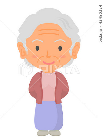 おばあさんのイラスト素材