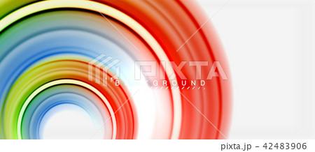 Rainbow fluid color line abstract background - swirl and circles, twisted liquid colours design Rainbow fluid color line abstract background - swirl and circles, twisted liquid colours design 42483906