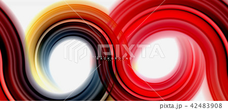 Rainbow fluid color line abstract background - swirl and circles, twisted liquid colours design Rainbow fluid color line abstract background - swirl and circles, twisted liquid colours design 42483908