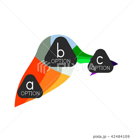 Abstract colorful geometric option infographics design template with sample abc options. Abstract 42484109