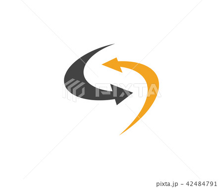 Arrow vector illustration icon Template design 42484791