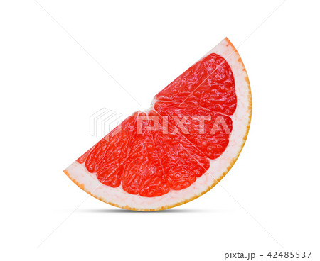 sliced grapefruit isolated on white background sliced grapefruit isolated on white background 42485537