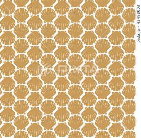Brown shell shape pattern vector. Brown shell shape pattern vector. 42488003