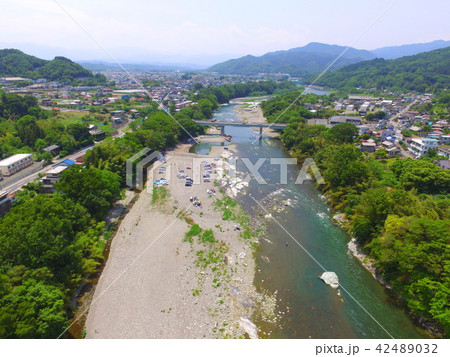 上空から眺めた「親鼻橋」〜ドローンで空撮（埼玉県秩父郡長瀞町長瀞･皆野町下田野） 42489032
