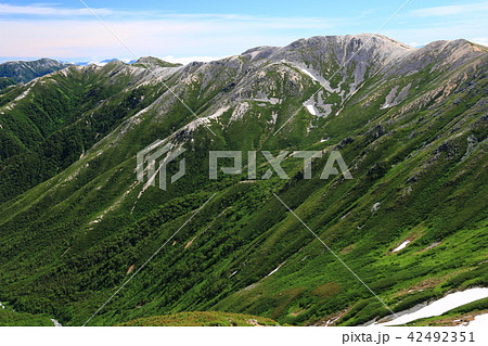 北アルプス水晶岳山頂への道　裏銀座コース野口五郎岳 42492351
