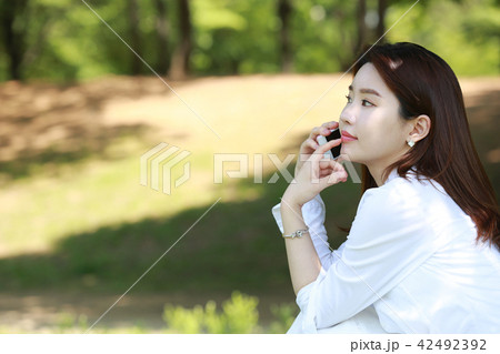 ナンジチョン公園 草原 韓国人 42492392