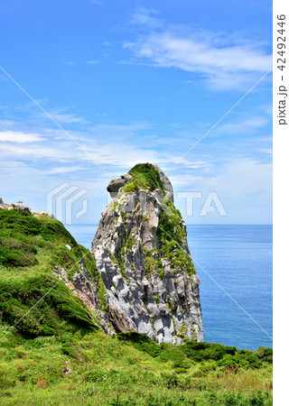 猿岩　日本の奇岩百景　長崎県壱岐市　壱岐市勝本町　遠望は対馬　 42492446