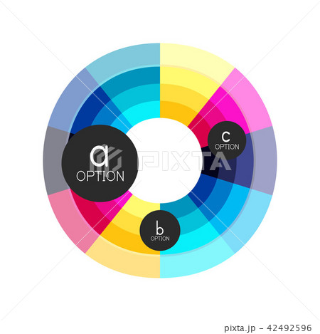 Abstract colorful geometric option infographics design template with sample abc options. Abstract 42492596