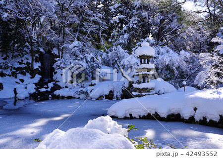 冬の兼六園 瓢池 冬の兼六園 瓢池 42493552