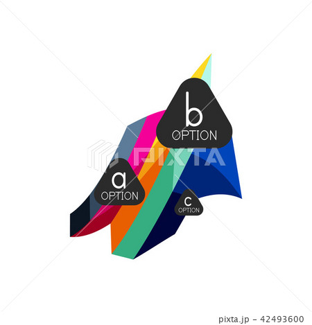 Abstract colorful geometric option infographics design template with sample abc options. Abstract 42493600