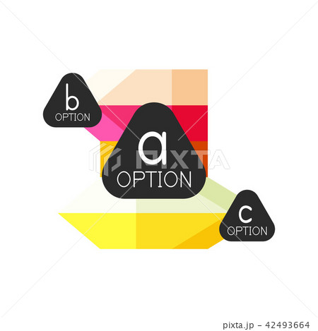 Abstract colorful geometric option infographics design template with sample abc options. Abstract Abstract colorful geometric option infographics design template with sample abc options. Abstract 42493664