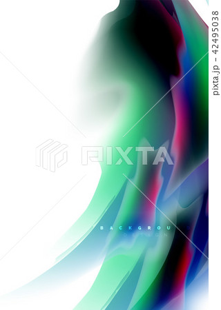 Holographic fluid colors flow, colorful liquid mixing colours motion concept Holographic fluid colors flow, colorful liquid mixing colours motion concept 42495038