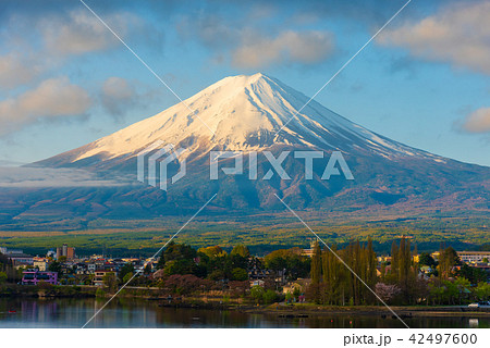 Mountain Fuji and Lake Kawaguchi day time. Mountain Fuji and Lake Kawaguchi day time. 42497600