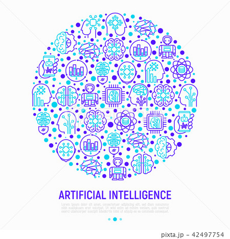 Artificial intelligence concept in circle Artificial intelligence concept in circle 42497754