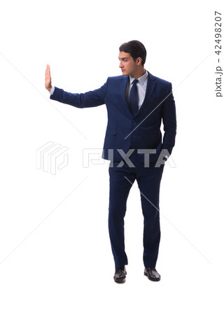 Young businessman isolated on white background  42498207