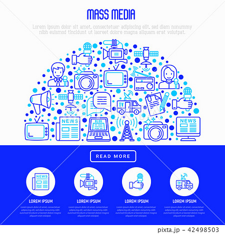 Mass media concept in half circle 42498503