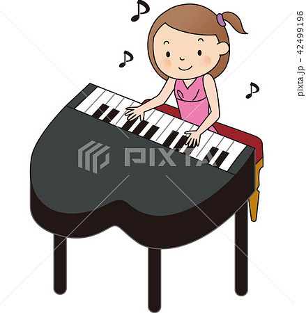ピアノ発表会 子供のイラスト素材